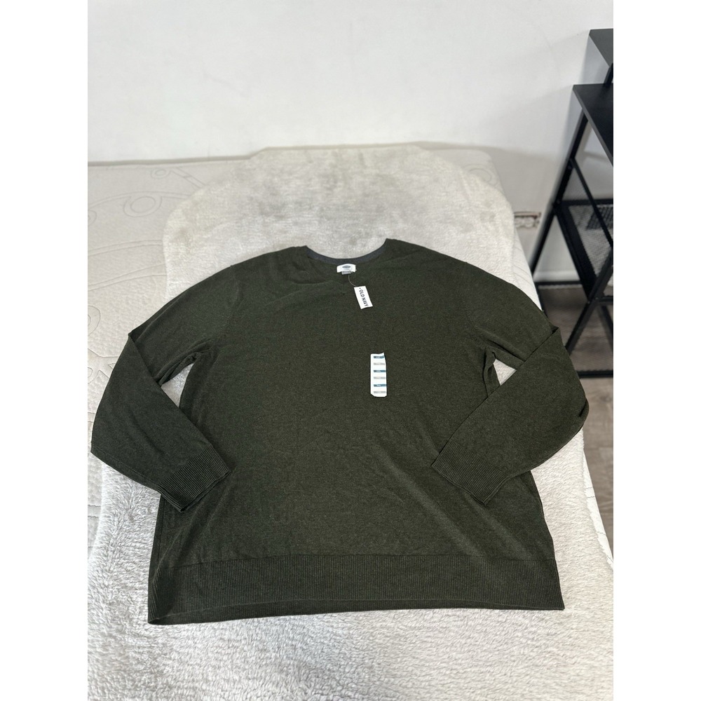 Old Navy Men's Green V Neck Pullover Sweatshirt Sweater Size XXL NWT